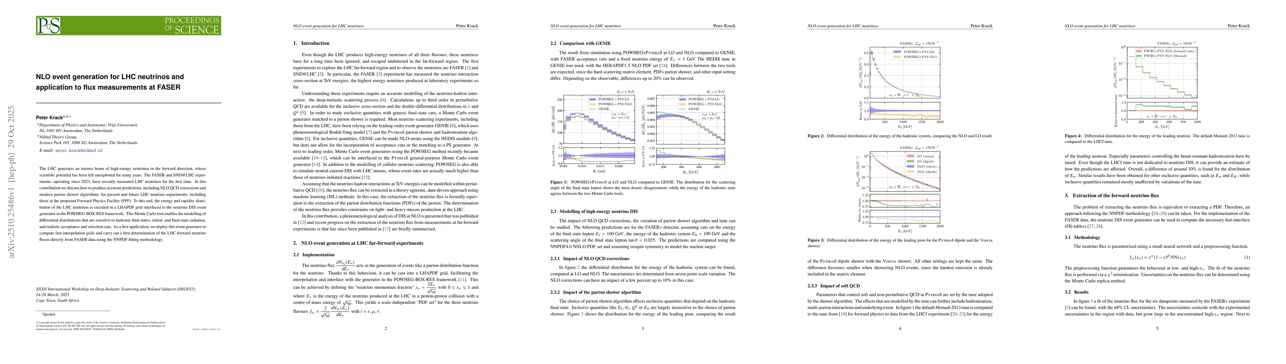 Thumbnail for NLO event generation for LHC neutrinos and application to flux
  measurements at FASER