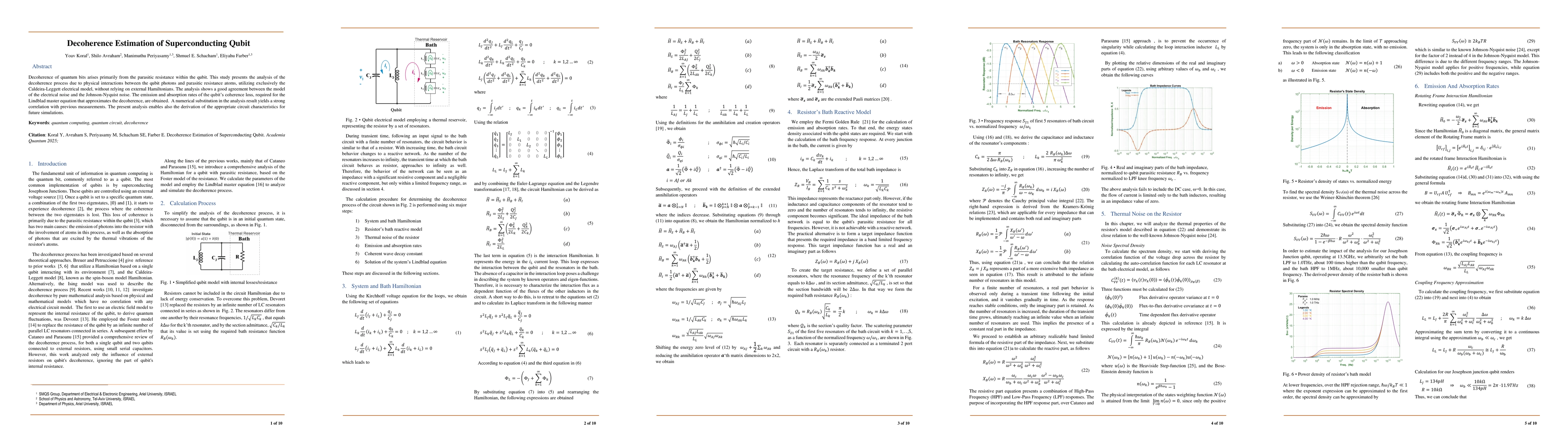 Thumbnail for Decoherence Estimation of Superconducting Qubit