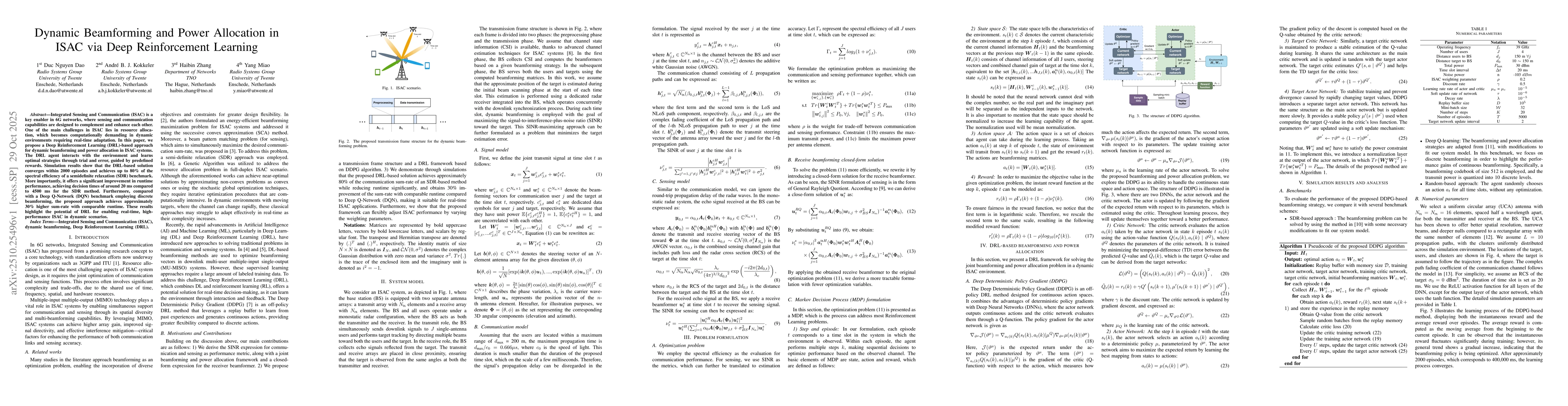 Thumbnail for Dynamic Beamforming and Power Allocation in ISAC via Deep Reinforcement
  Learning