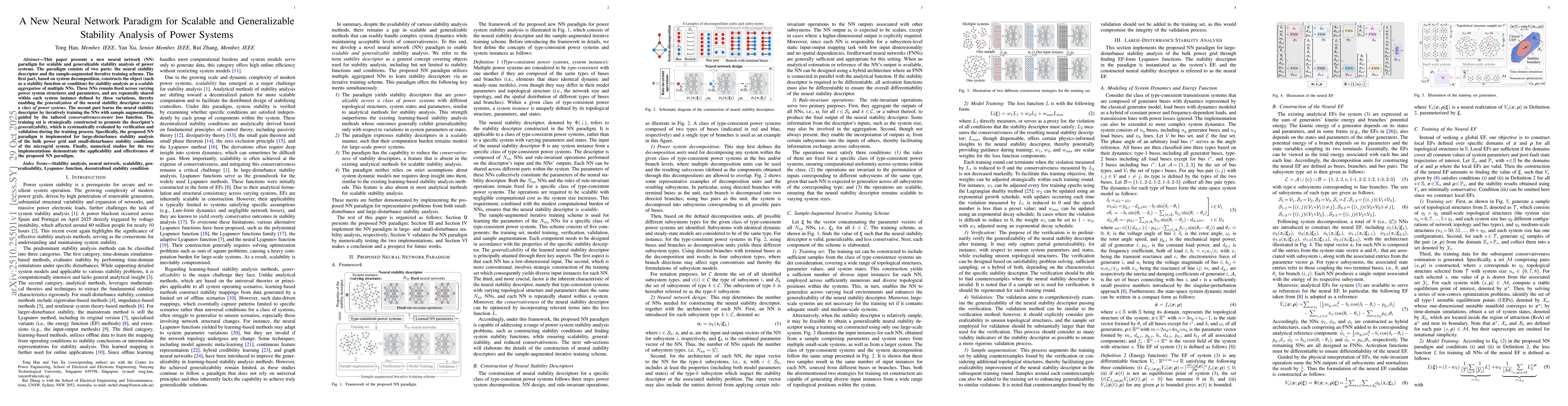 Thumbnail for A New Neural Network Paradigm for Scalable and Generalizable Stability
  Analysis of Power Systems