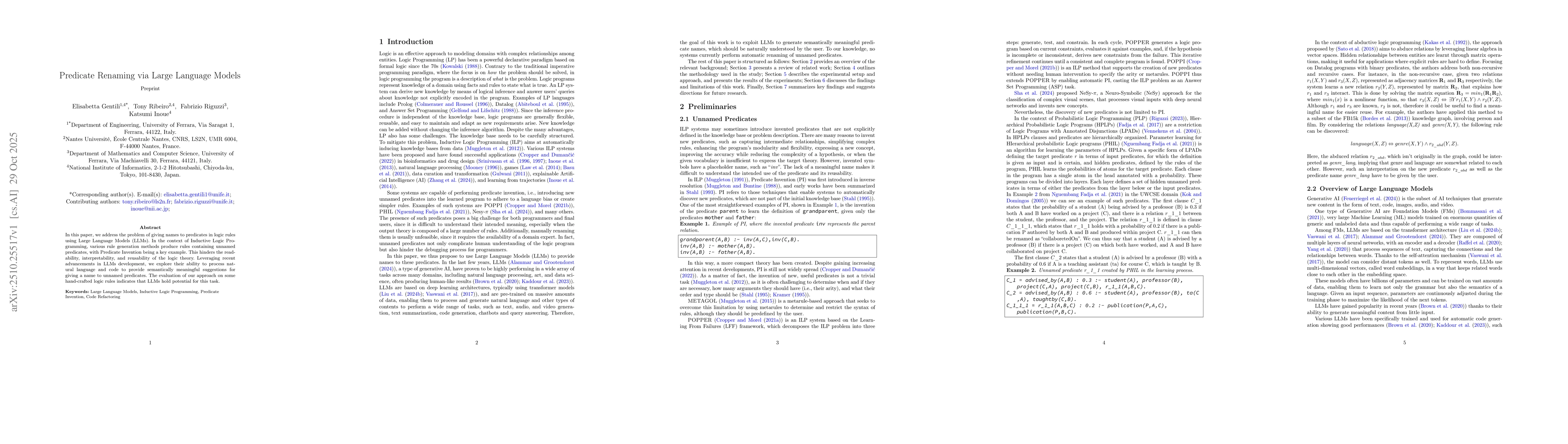 Thumbnail for Predicate Renaming via Large Language Models