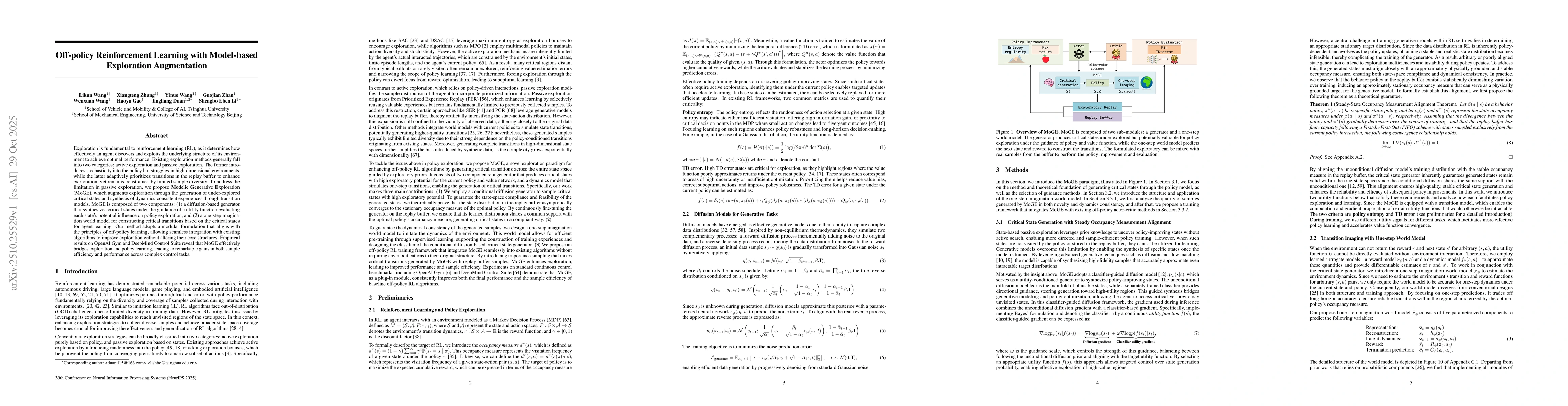 Thumbnail for Off-policy Reinforcement Learning with Model-based Exploration
  Augmentation