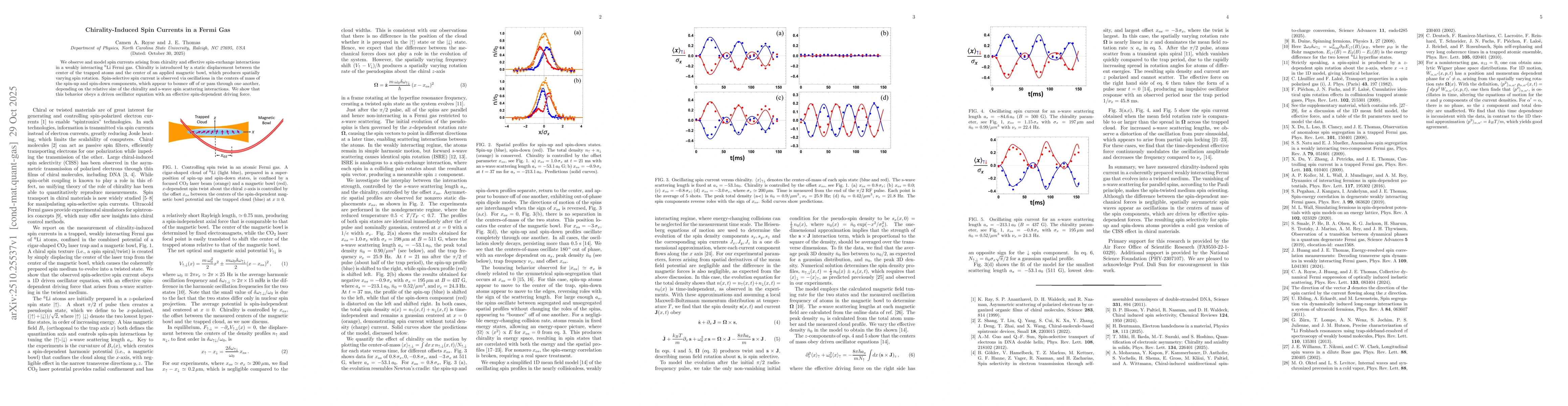 Thumbnail for Chirality-Induced Spin Currents in a Fermi Gas