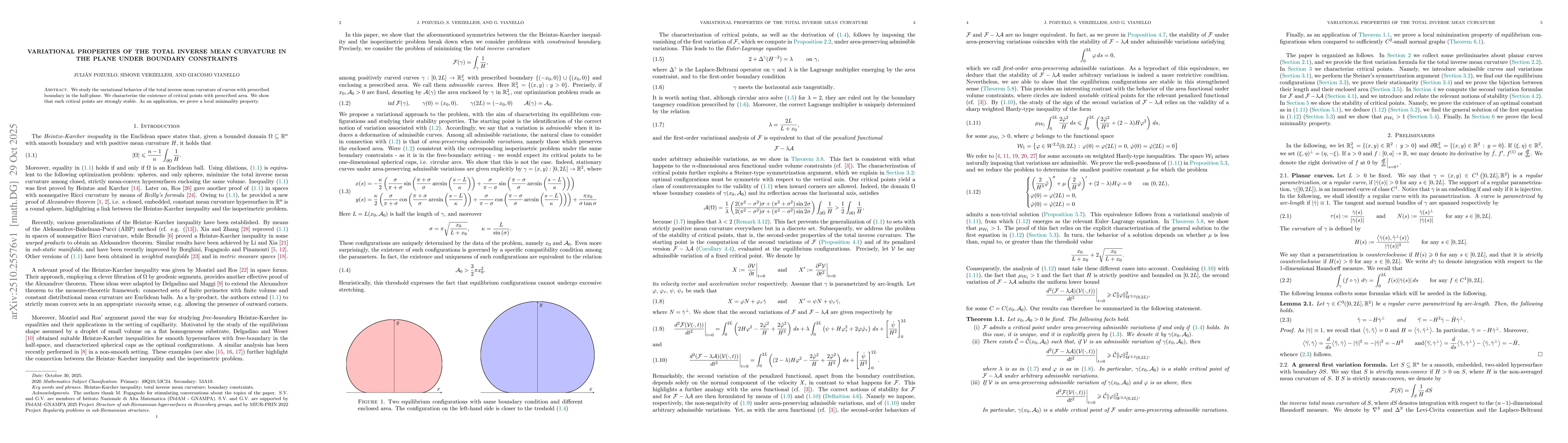 Thumbnail for Variational properties of the total inverse mean curvature in the plane
  under boundary constraints