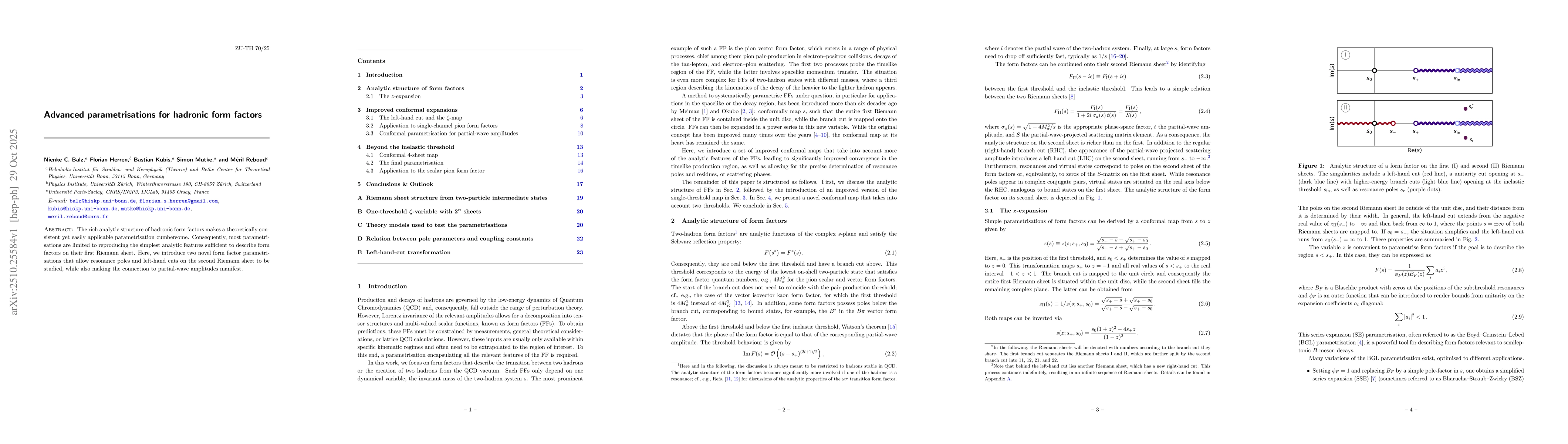 Thumbnail for Advanced parametrisations for hadronic form factors