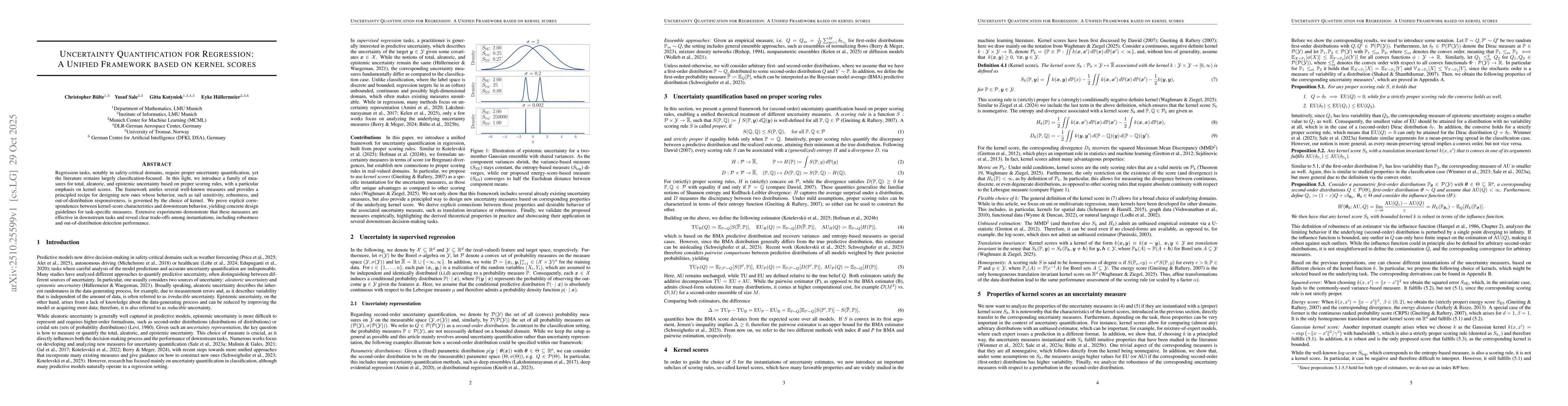 Thumbnail for Uncertainty Quantification for Regression: A Unified Framework based on
  kernel scores