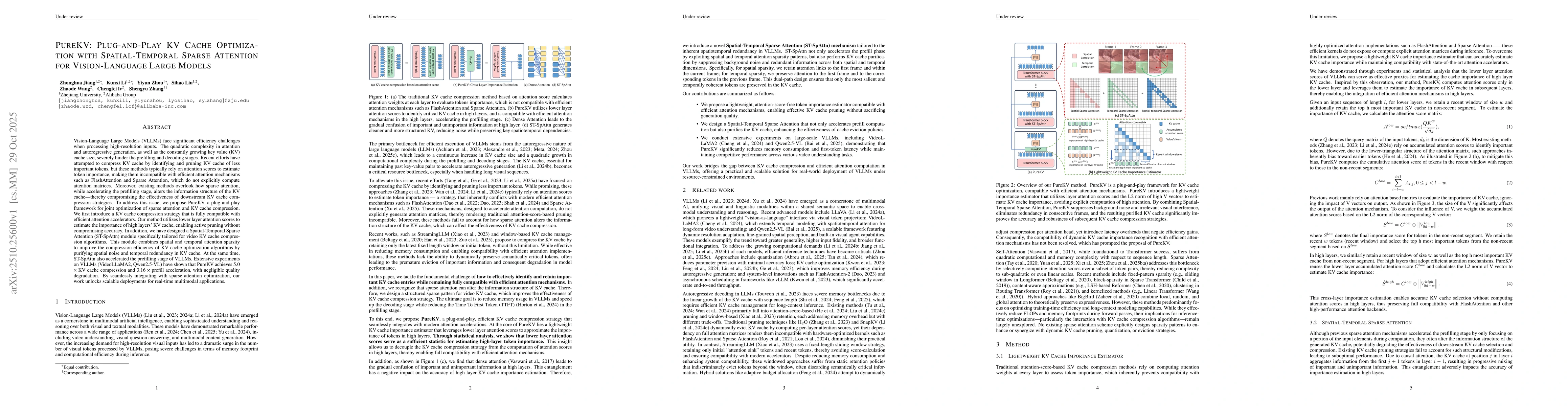Thumbnail for PureKV: Plug-and-Play KV Cache Optimization with Spatial-Temporal Sparse
  Attention for Vision-Language Large Models