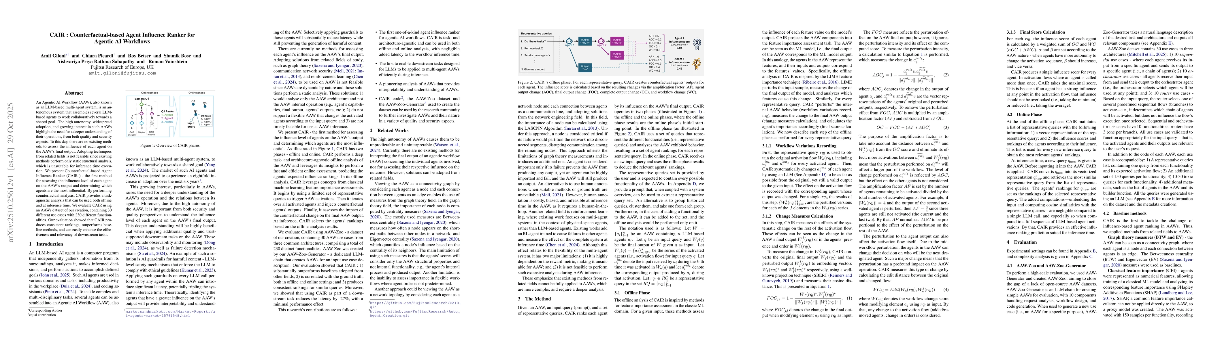 Thumbnail for Counterfactual-based Agent Influence Ranker for Agentic AI Workflows