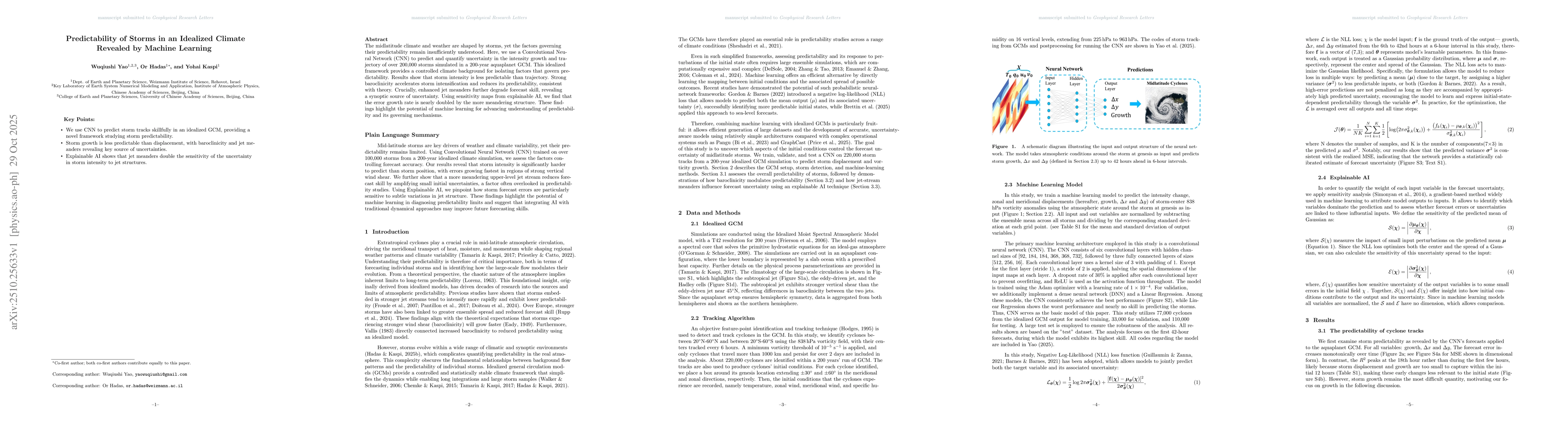 Thumbnail for Predictability of Storms in an Idealized Climate Revealed by Machine
  Learning