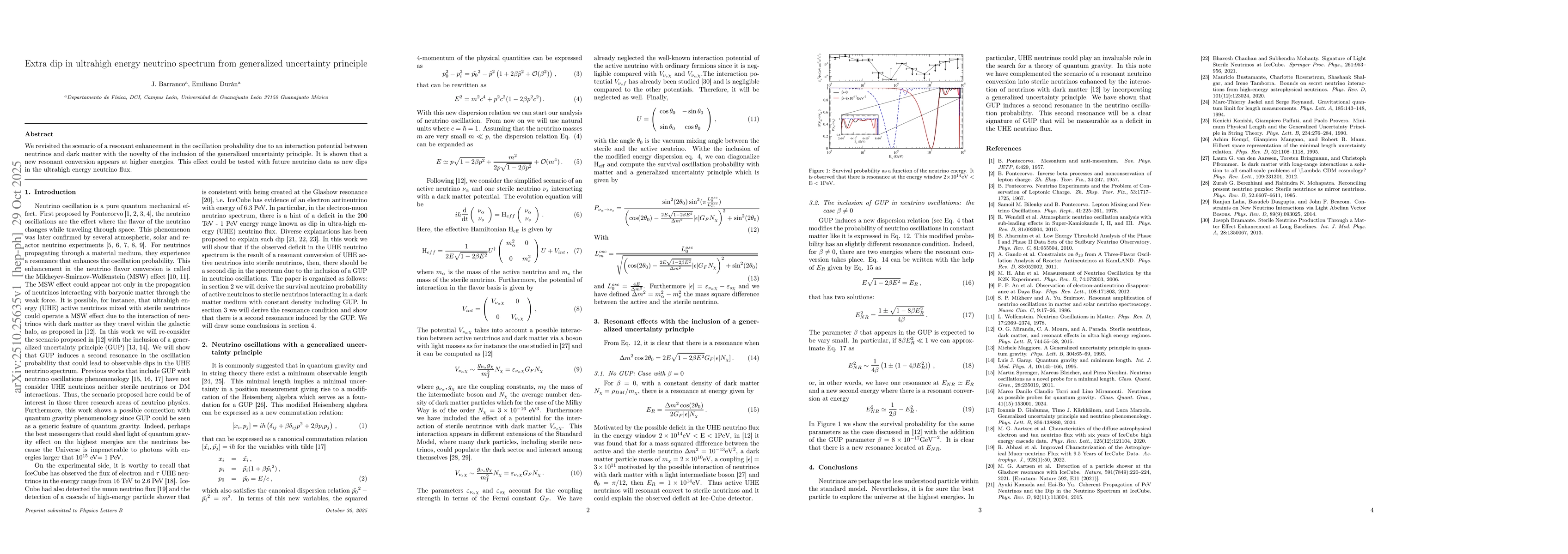 Thumbnail for Extra dip in ultrahigh energy neutrino spectrum from generalized
  uncertainty principle