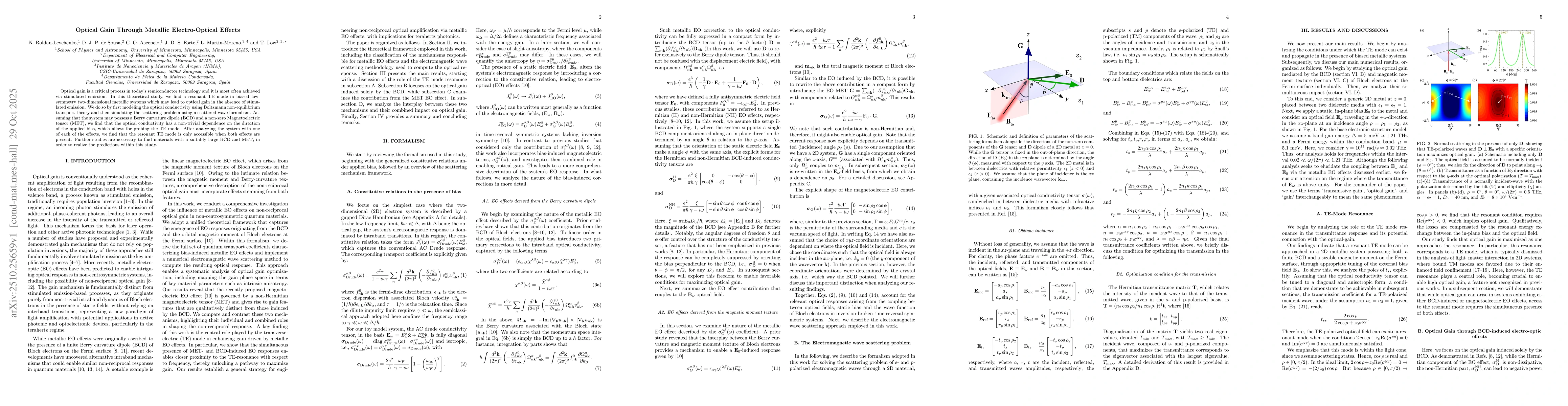 Thumbnail for Optical Gain Through Metallic Electro-Optical Effects