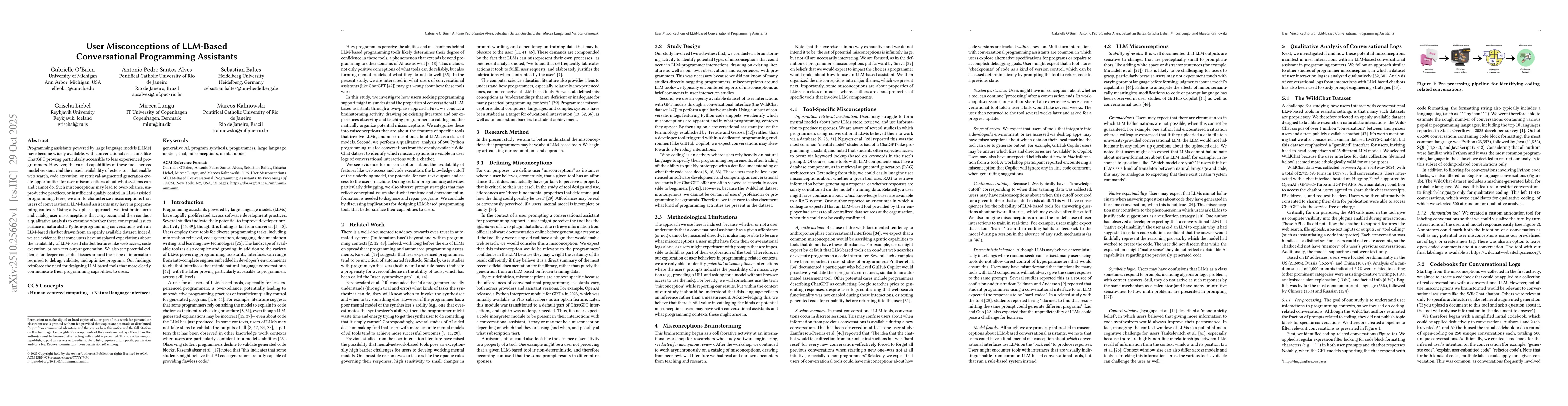 Thumbnail for User Misconceptions of LLM-Based Conversational Programming Assistants