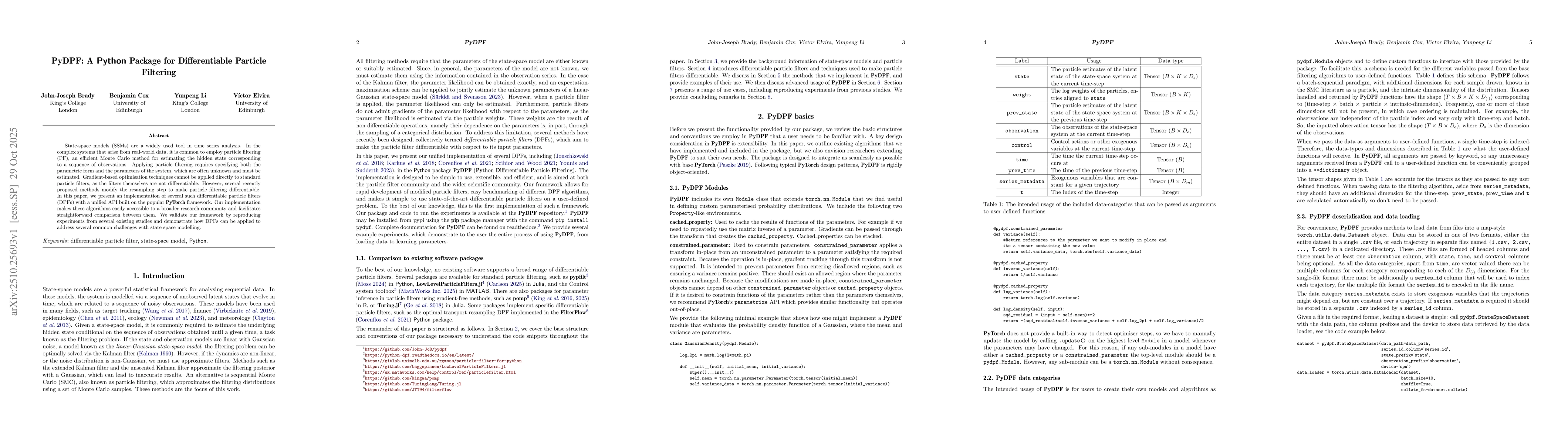 Thumbnail for PyDPF: A Python Package for Differentiable Particle Filtering