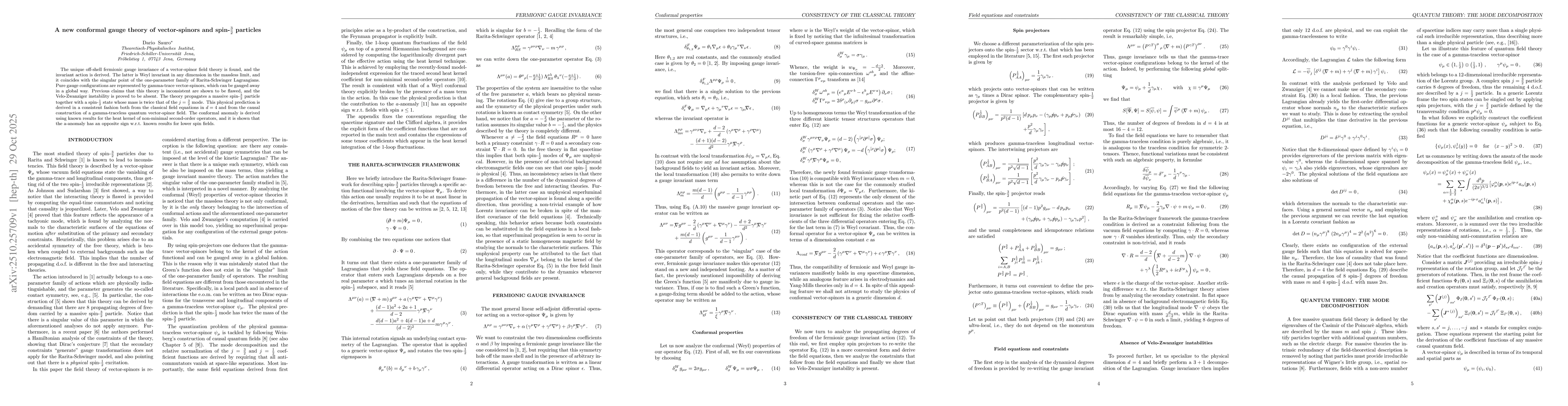 Thumbnail for A new conformal gauge theory of vector-spinors and spin-3/2 particles