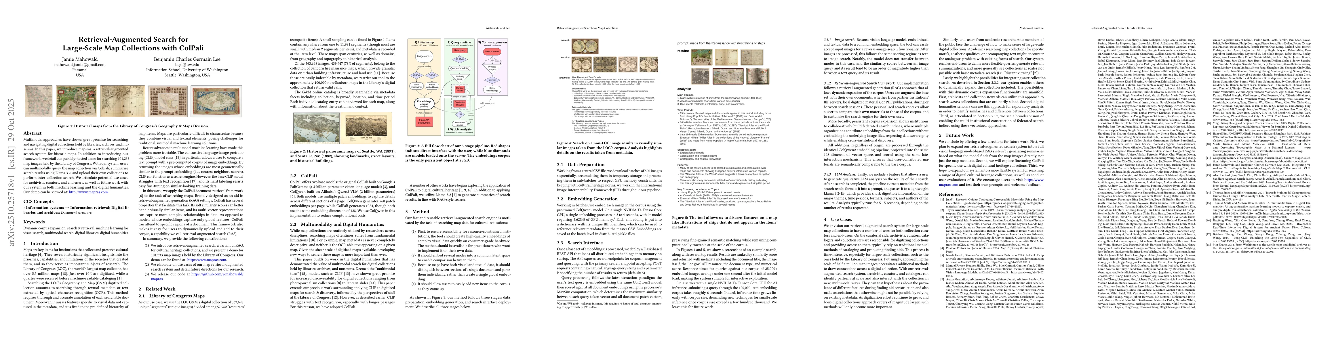 Thumbnail for Retrieval-Augmented Search for Large-Scale Map Collections with ColPali