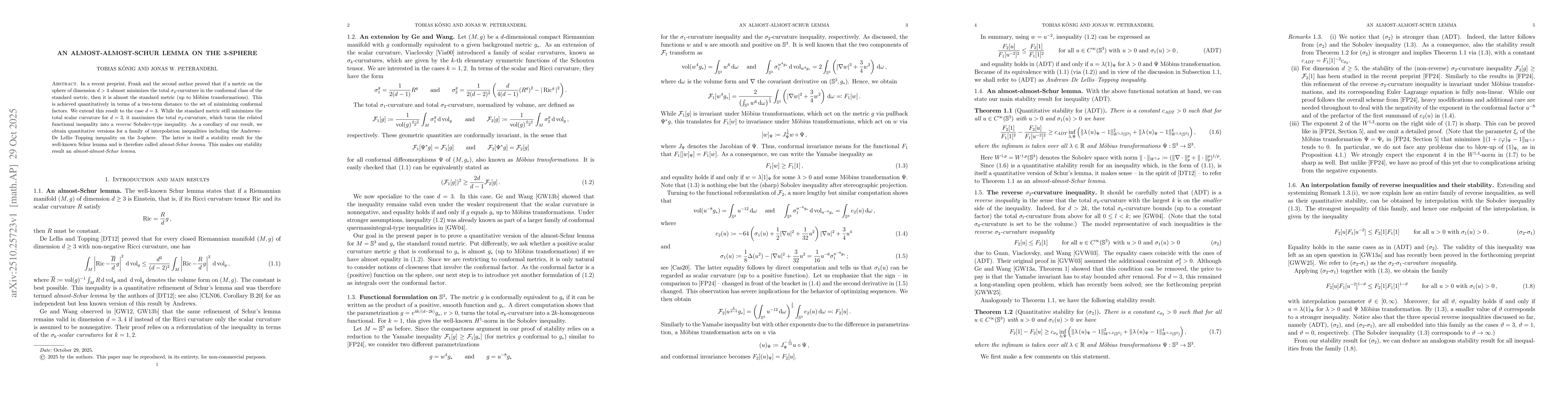 Thumbnail for An almost-almost-Schur lemma on the 3-sphere