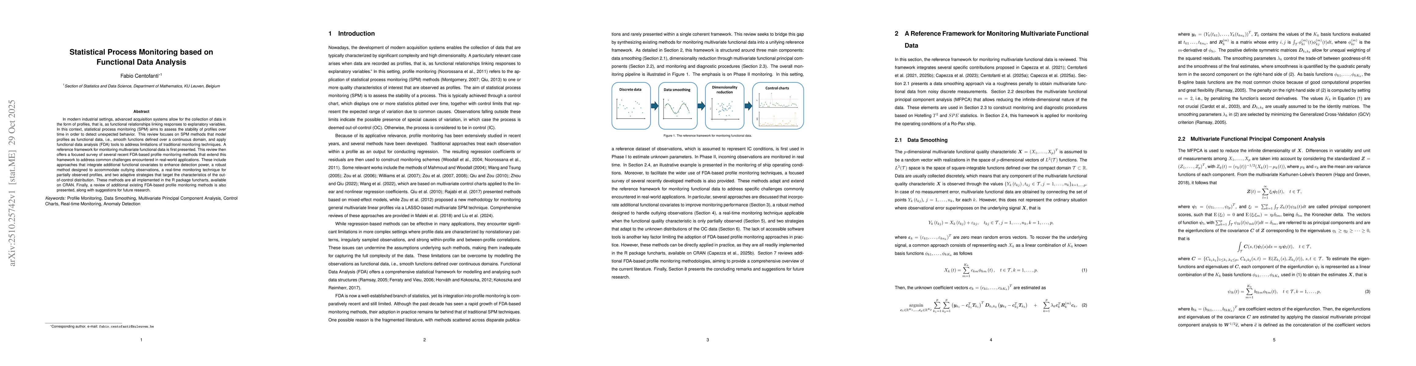 Thumbnail for Statistical Process Monitoring based on Functional Data Analysis
