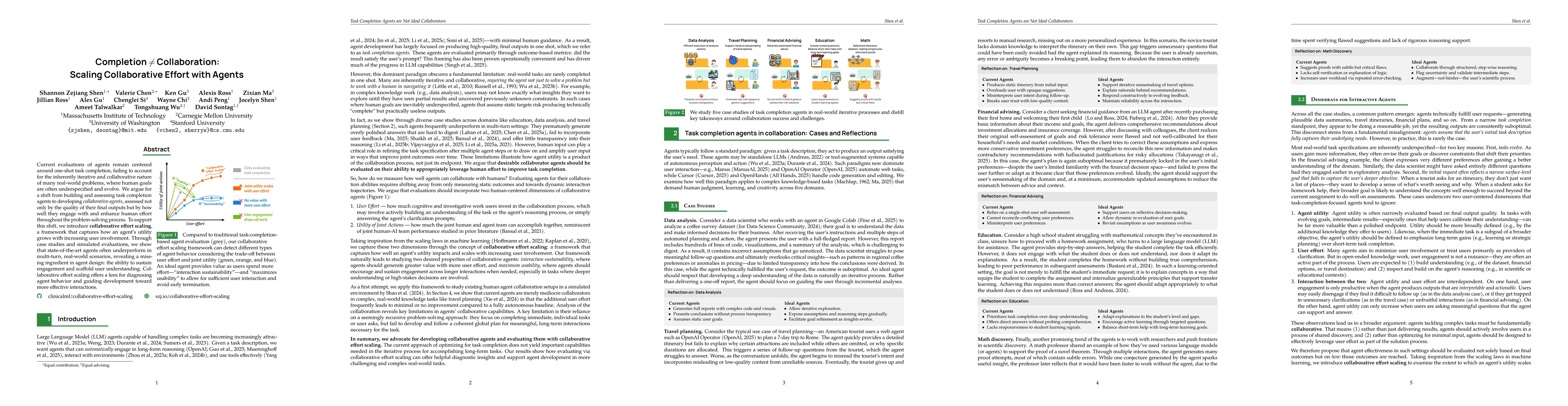 Thumbnail for Completion $\neq$ Collaboration: Scaling Collaborative Effort with
  Agents