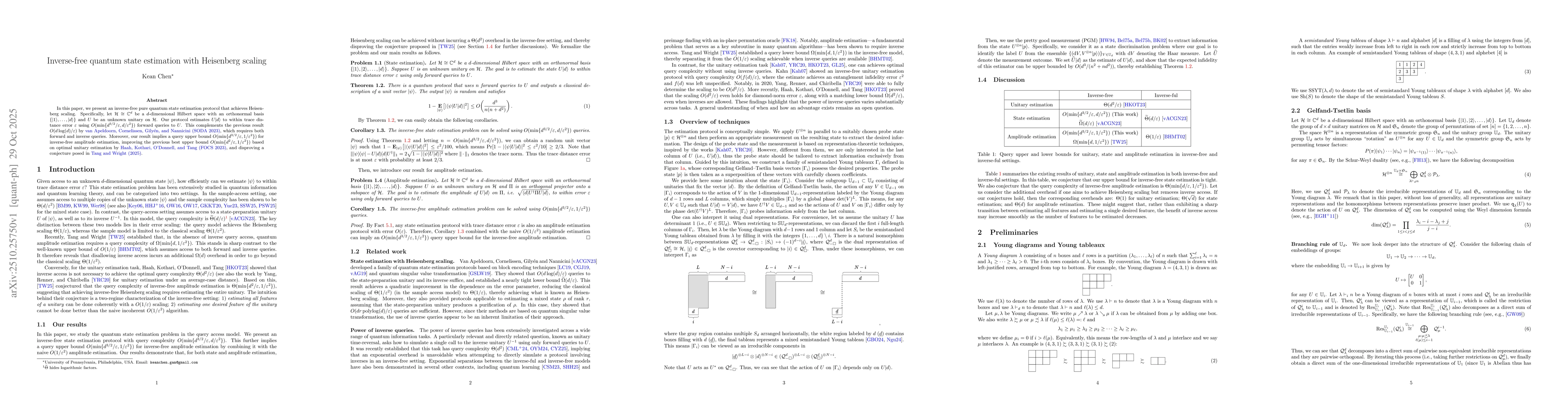 Thumbnail for Inverse-free quantum state estimation with Heisenberg scaling