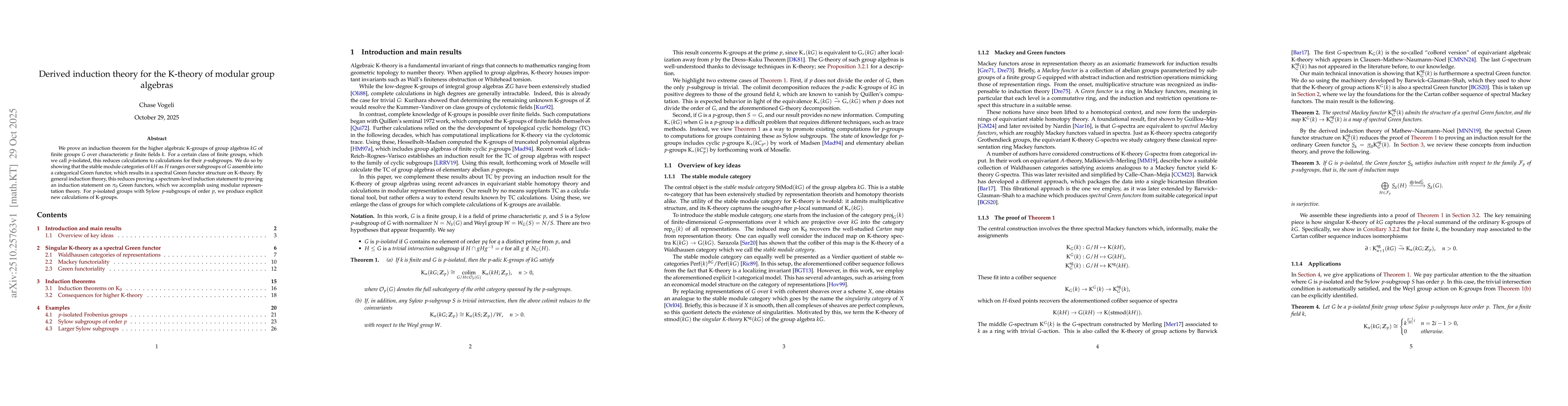 Thumbnail for Derived induction theory for the K-theory of modular group algebras