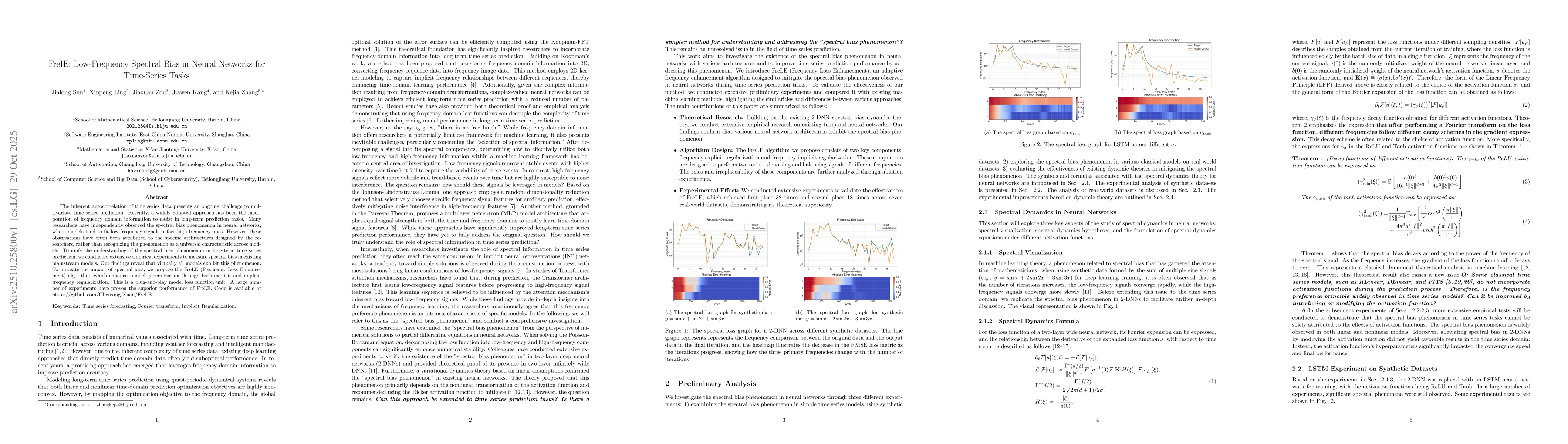 Thumbnail for FreIE: Low-Frequency Spectral Bias in Neural Networks for Time-Series
  Tasks