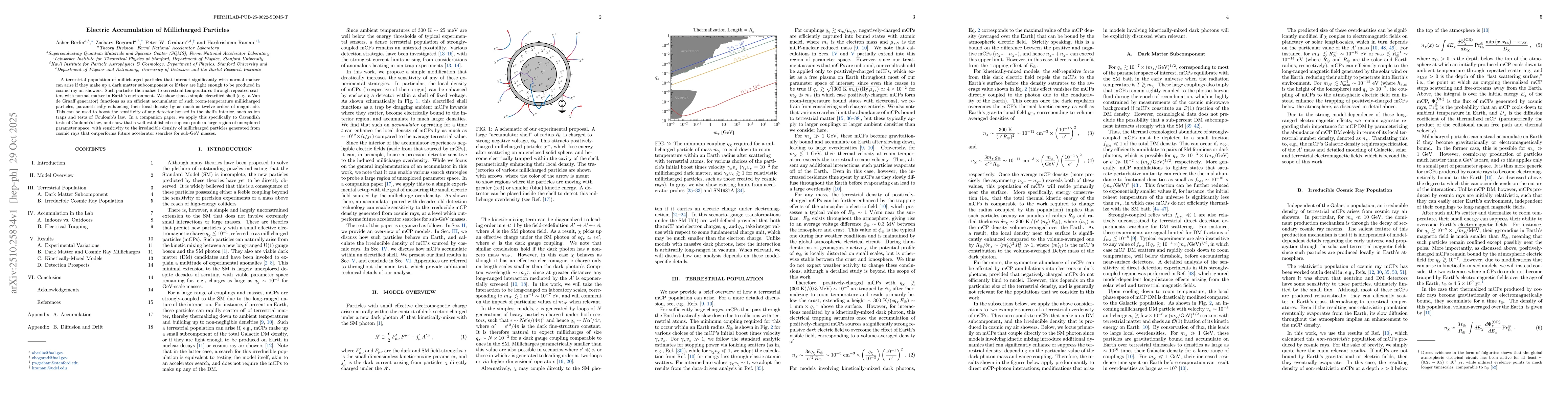 Thumbnail for Electric Accumulation of Millicharged Particles