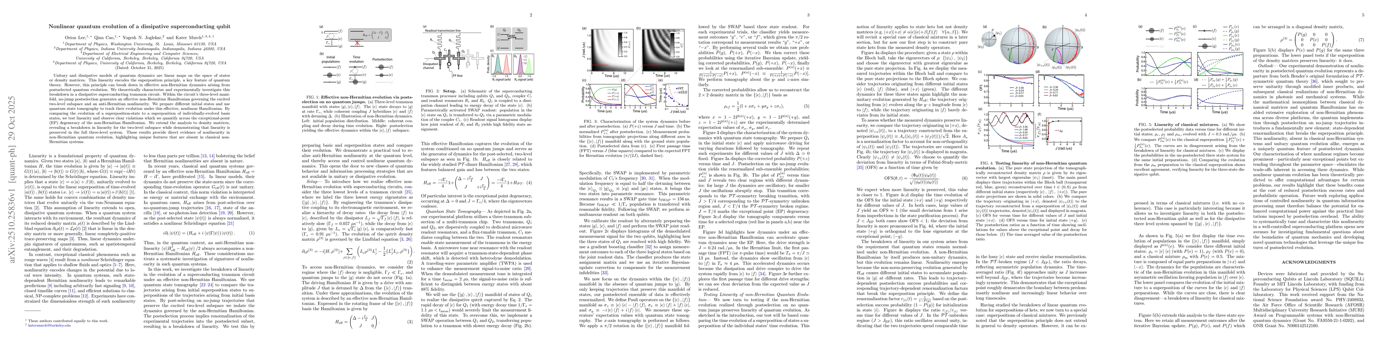 Thumbnail for Nonlinear quantum evolution of a dissipative superconducting qubit