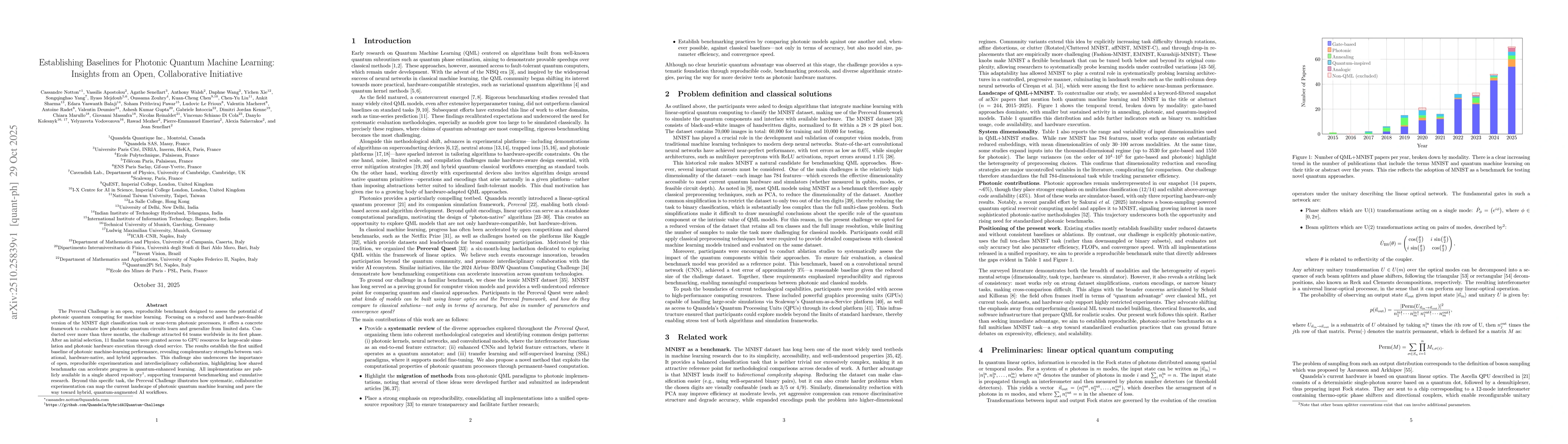 Thumbnail for Establishing Baselines for Photonic Quantum Machine Learning: Insights
  from an Open, Collaborative Initiative