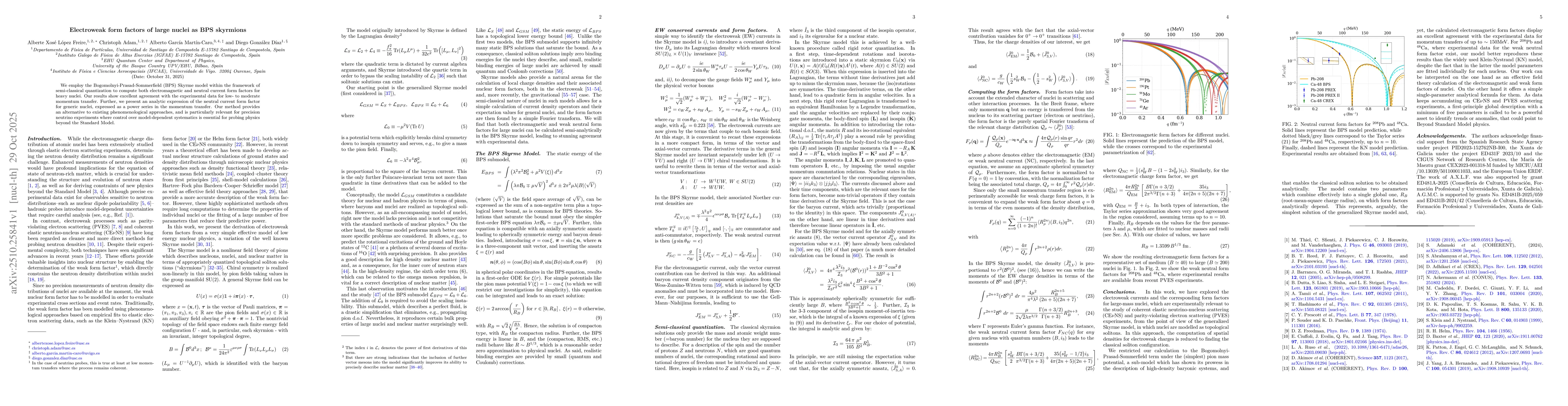 Thumbnail for Electroweak form factors of large nuclei as BPS skyrmions