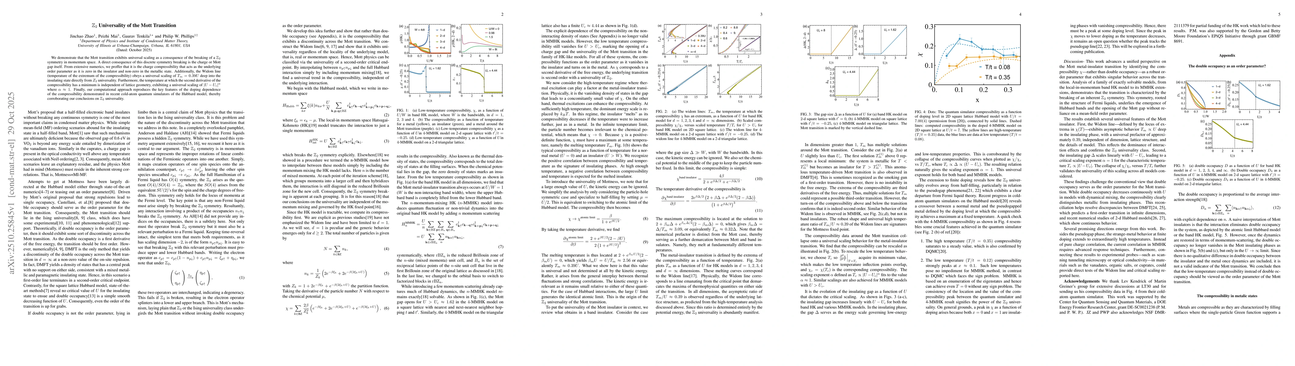 Thumbnail for $\mathbb{Z}_2$ Universality of the Mott Transition