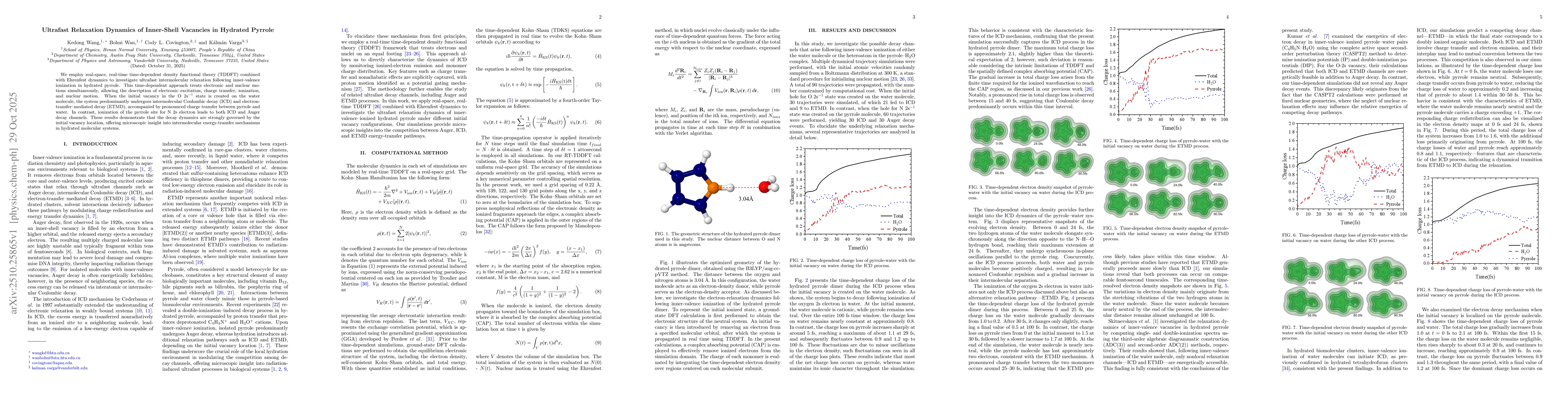 Thumbnail for Ultrafast Relaxation Dynamics of Inner-Shell Vacancies in Hydrated
  Pyrrole