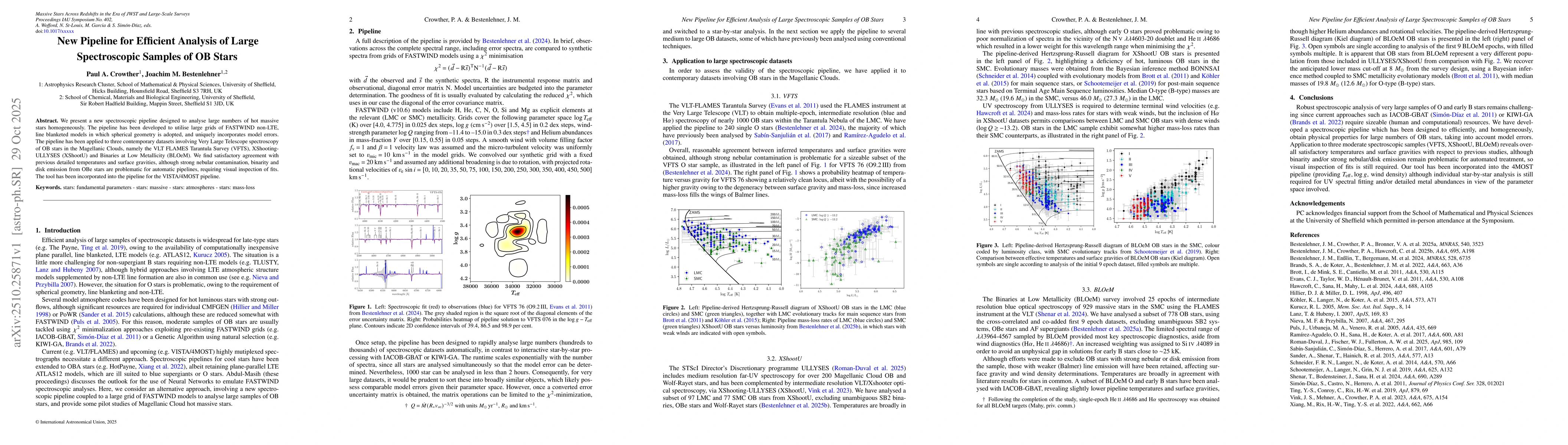 Thumbnail for New Pipeline for Efficient Analysis of Large Spectroscopic Samples of OB
  Stars