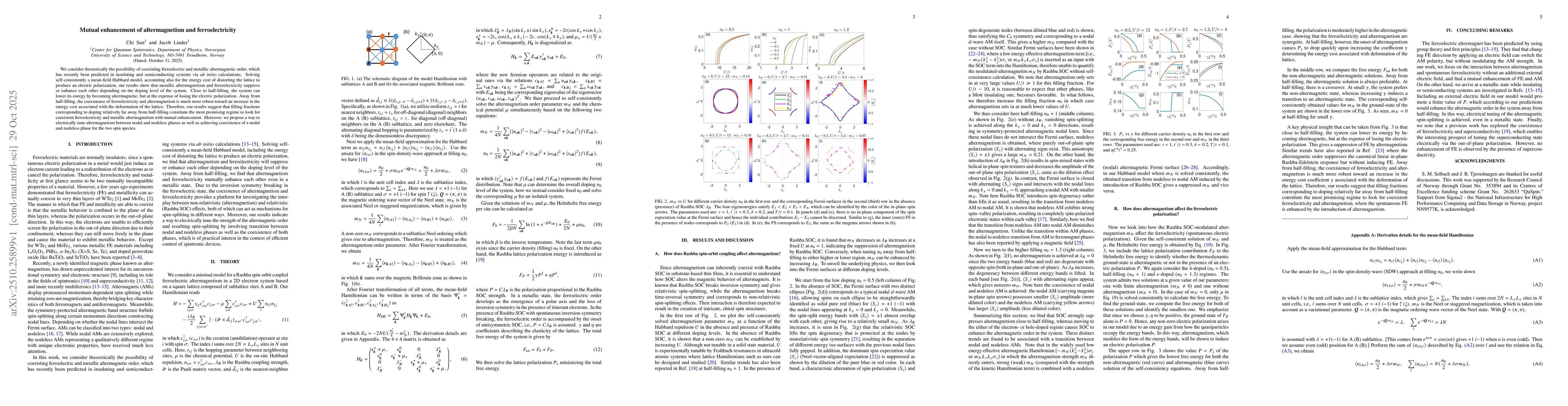 Thumbnail for Mutual enhancement of altermagnetism and ferroelectricity