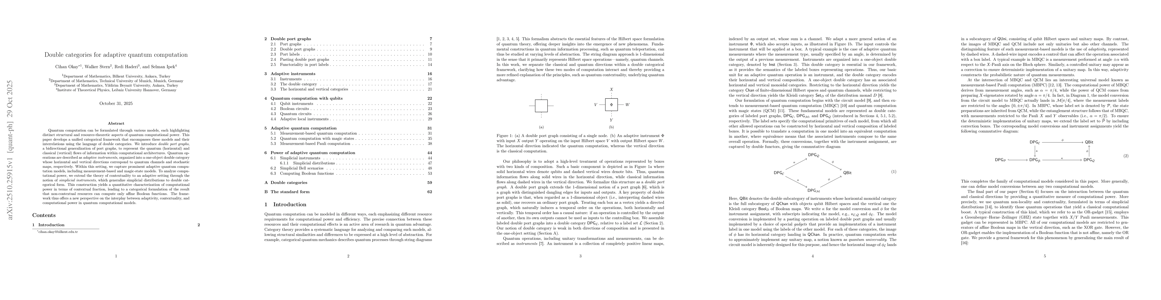 Thumbnail for Double categories for adaptive quantum computation