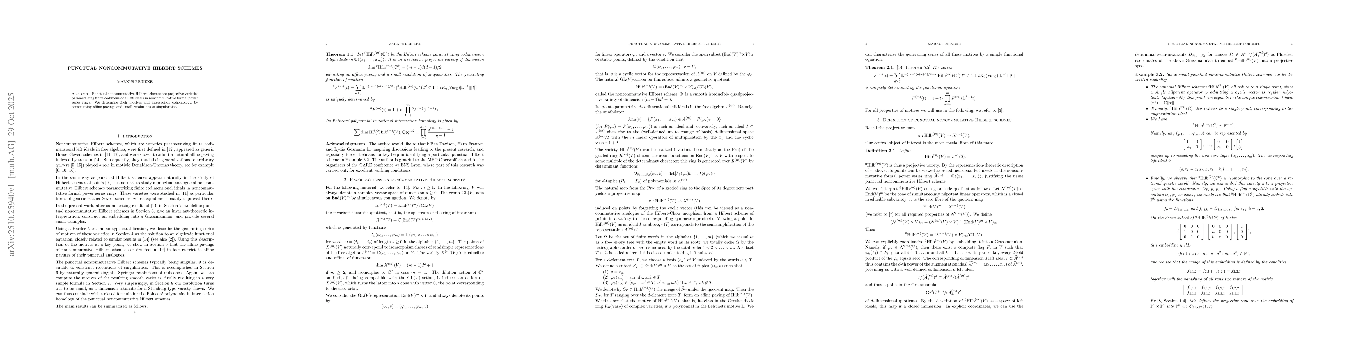 Thumbnail for Punctual noncommutative Hilbert schemes