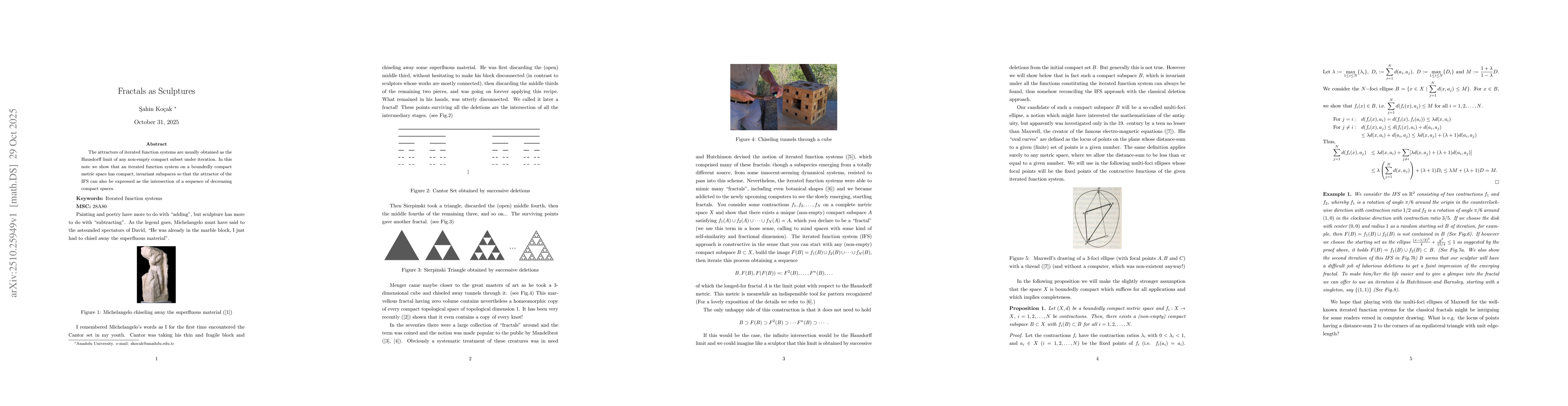 Thumbnail for Fractals as Sculptures