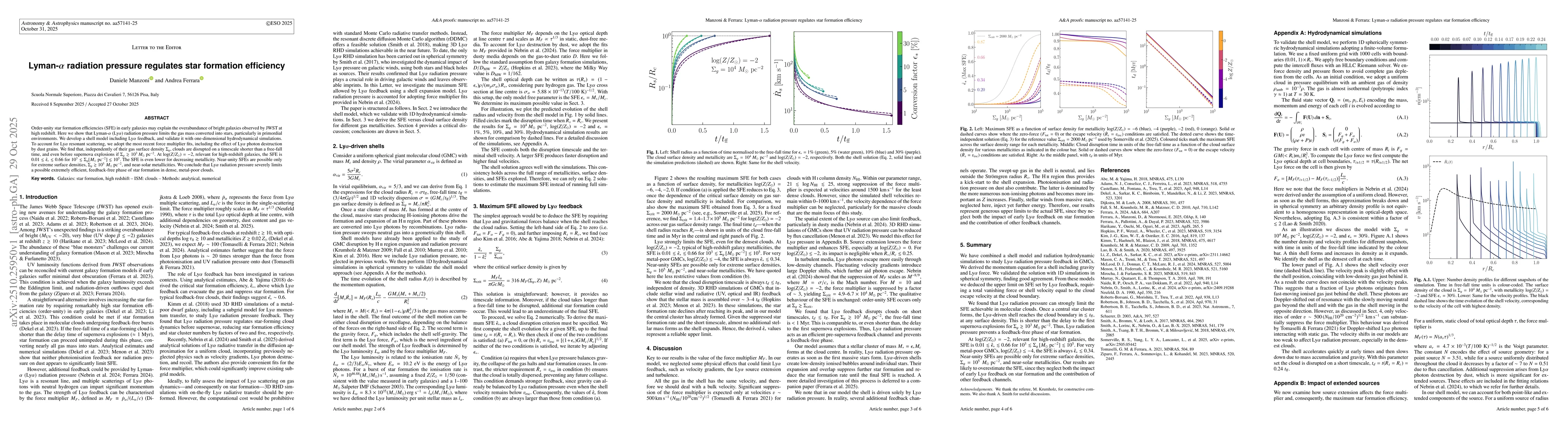 Thumbnail for Lyman-$α$ radiation pressure regulates star formation efficiency