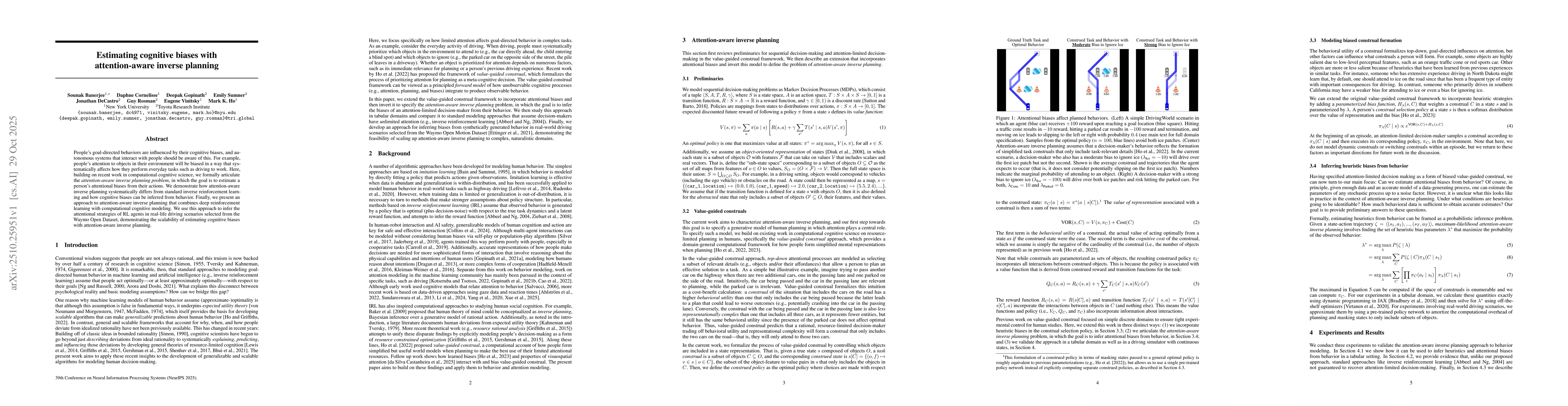 Thumbnail for Estimating cognitive biases with attention-aware inverse planning