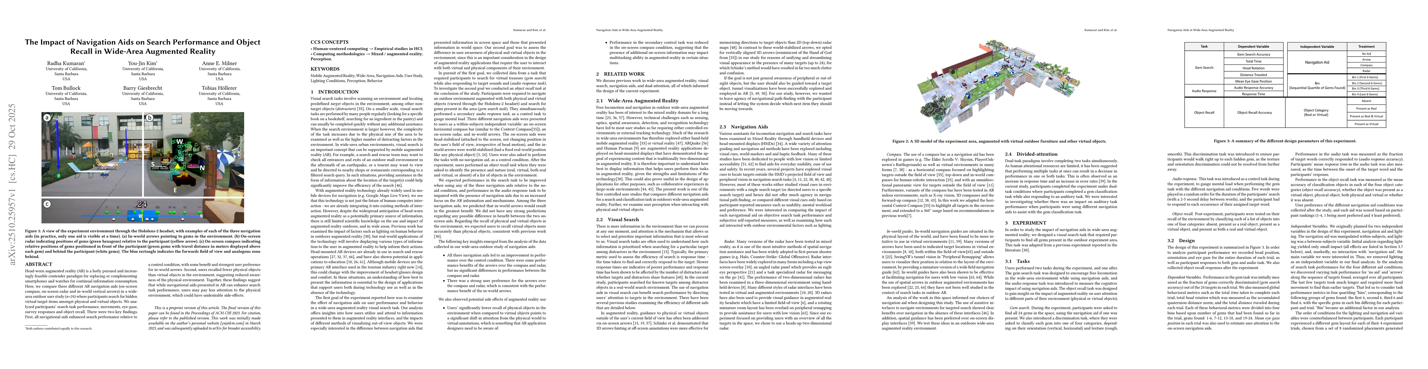 Thumbnail for The Impact of Navigation Aids on Search Performance and Object Recall in
  Wide-Area Augmented Reality