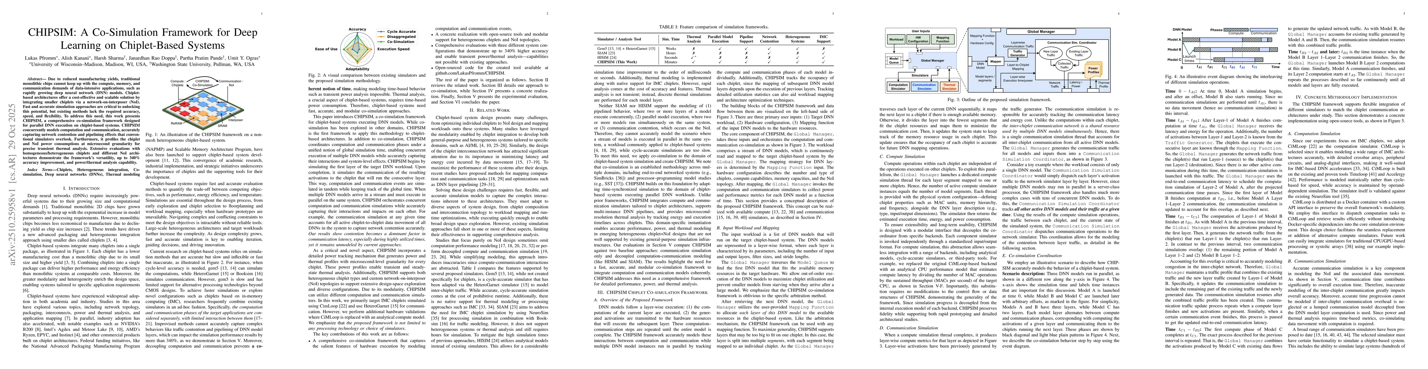Thumbnail for CHIPSIM: A Co-Simulation Framework for Deep Learning on Chiplet-Based
  Systems