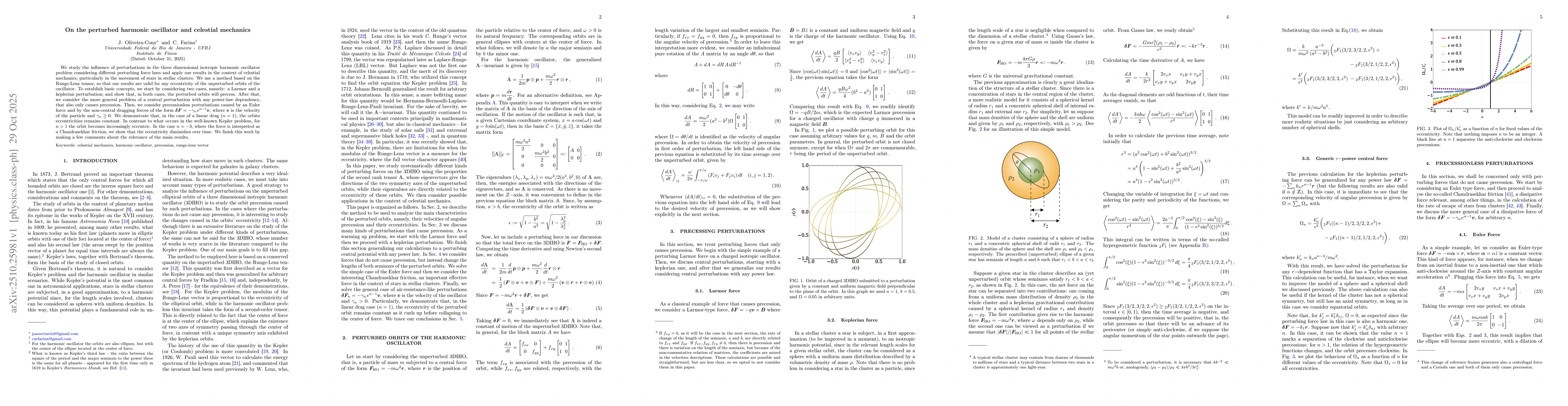 Thumbnail for On the perturbed harmonic oscillator and celestial mechanics