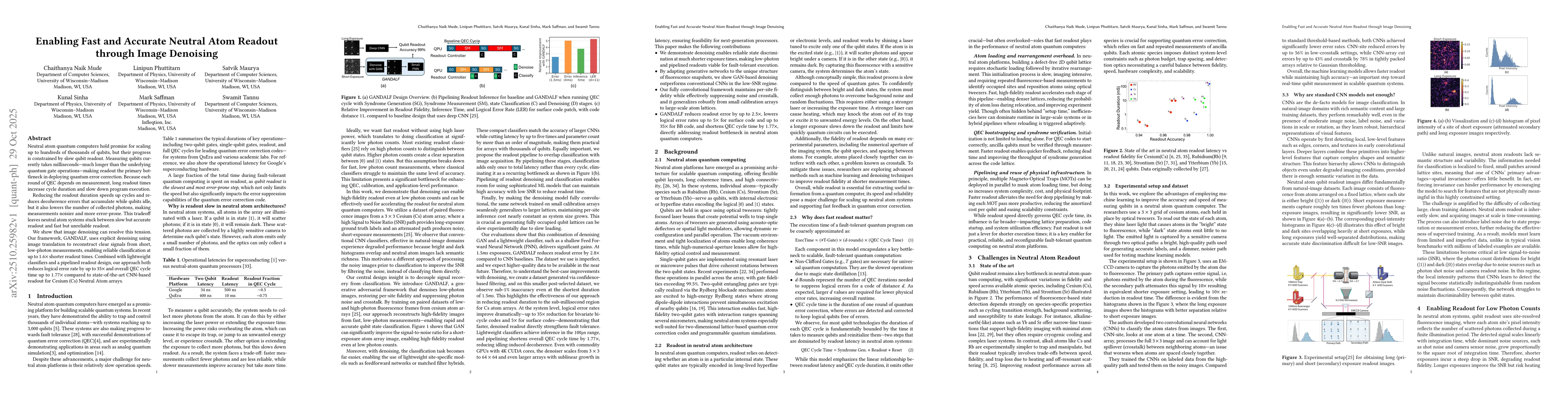 Thumbnail for Enabling Fast and Accurate Neutral Atom Readout through Image Denoising