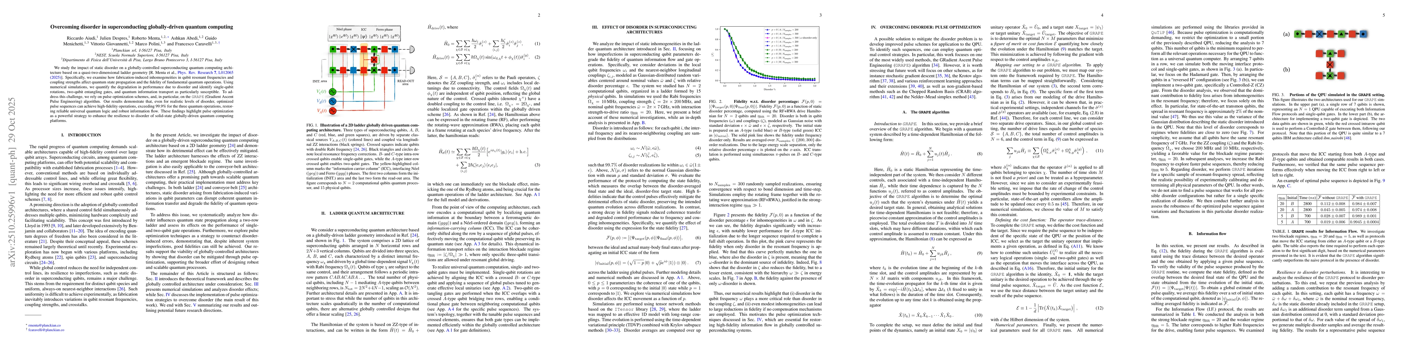 Thumbnail for Overcoming disorder in superconducting globally-driven quantum computing