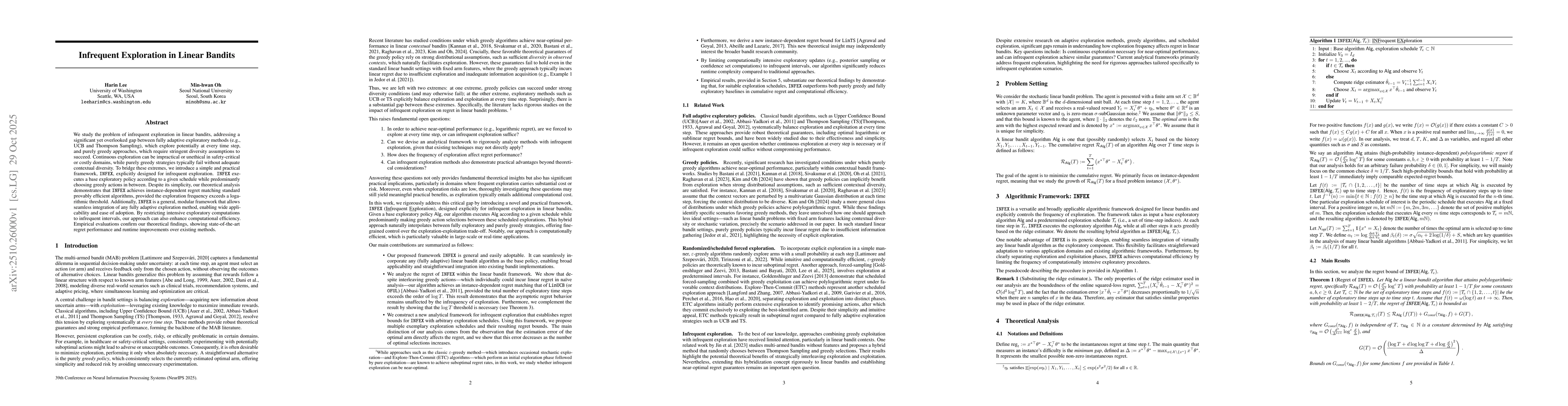 Thumbnail for Infrequent Exploration in Linear Bandits