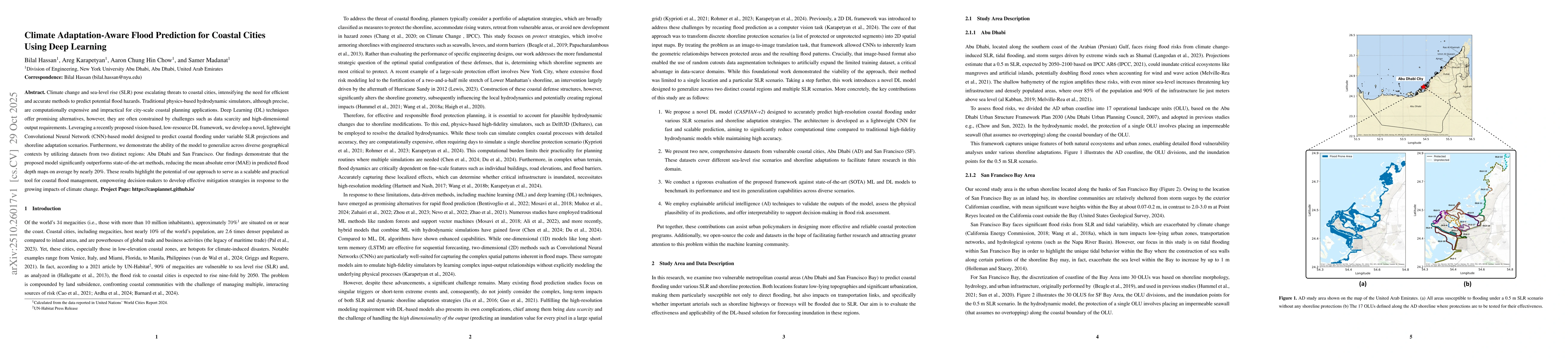 Thumbnail for Climate Adaptation-Aware Flood Prediction for Coastal Cities Using Deep
  Learning