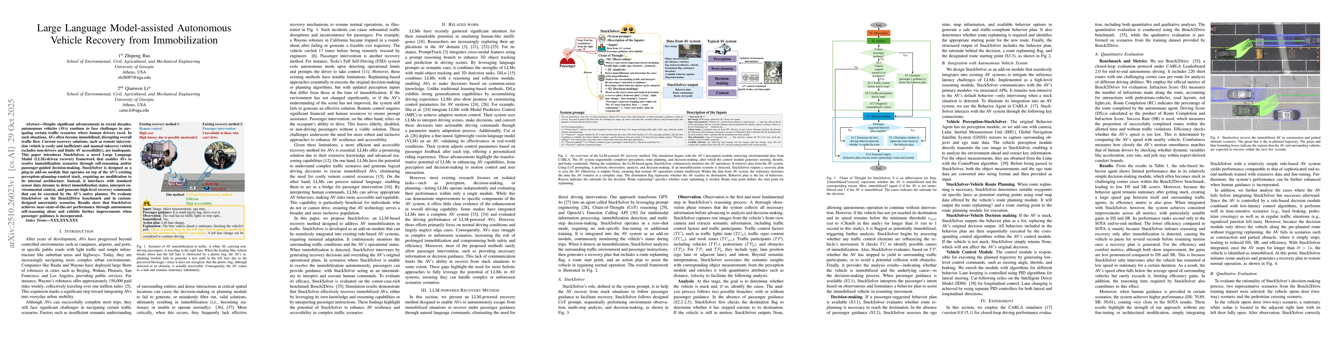 Thumbnail for Large Language Model-assisted Autonomous Vehicle Recovery from
  Immobilization