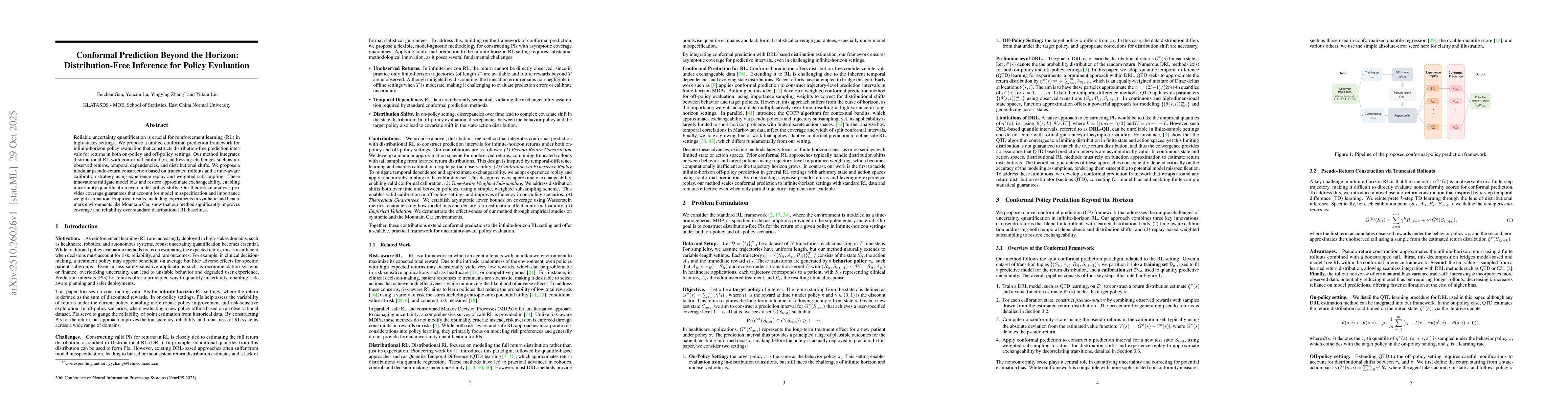 Thumbnail for Conformal Prediction Beyond the Horizon: Distribution-Free Inference for
  Policy Evaluation