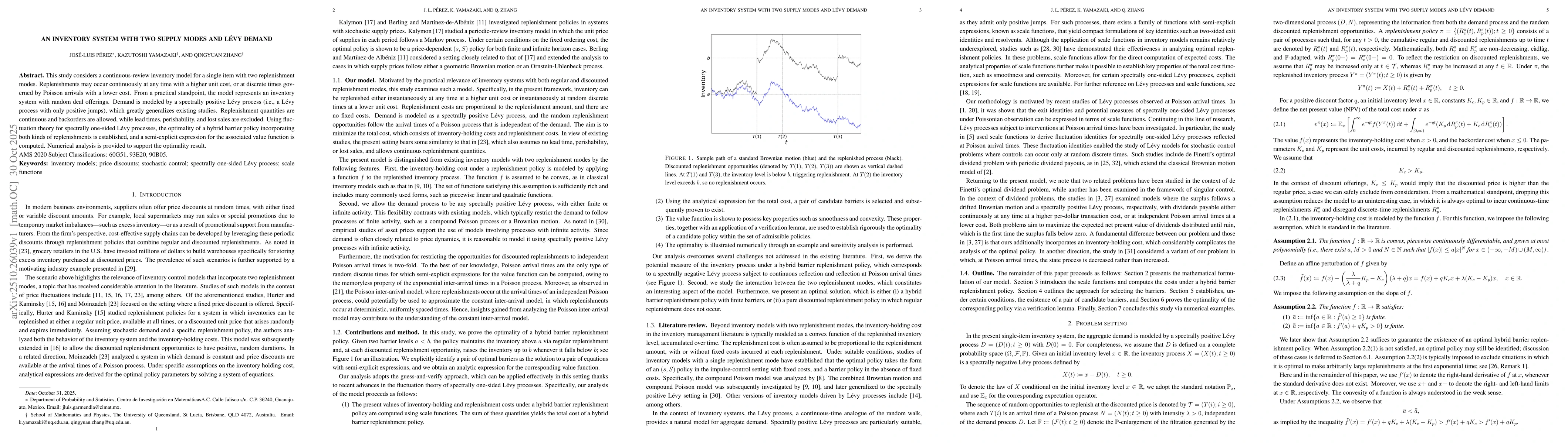 Thumbnail for An Inventory System with Two Supply Modes and Lévy Demand