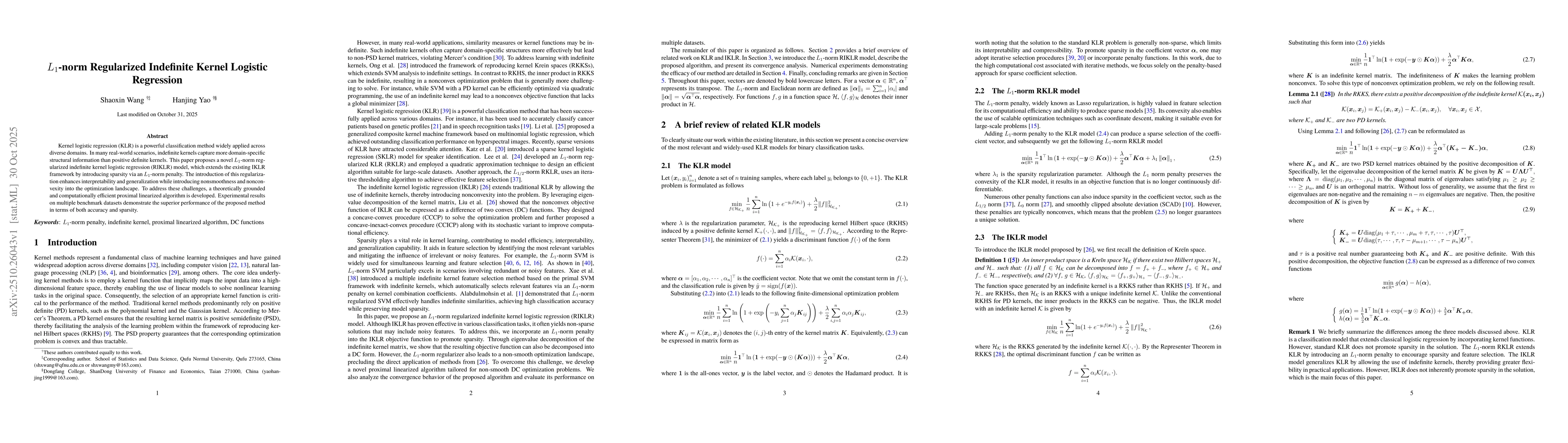 Thumbnail for $L_1$-norm Regularized Indefinite Kernel Logistic Regression