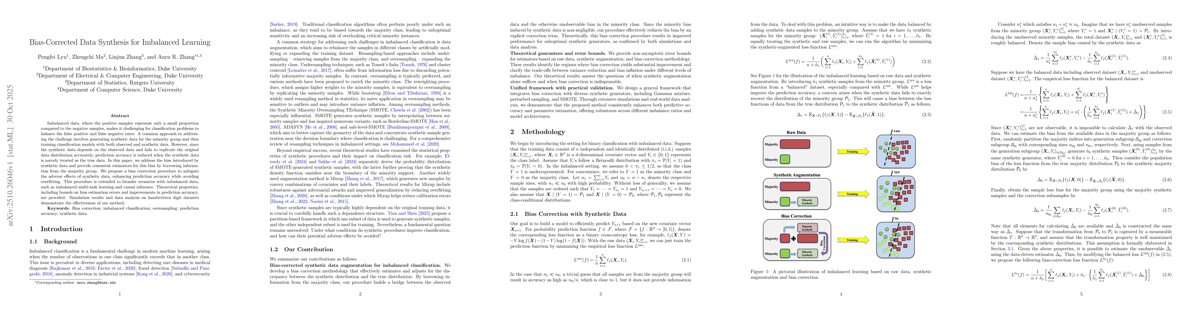 Thumbnail for Bias-Corrected Data Synthesis for Imbalanced Learning